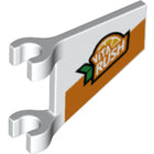 LEGO® los onderdeel Vlag met Motief in kleur Wit 44676pb055