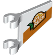 LEGO® los onderdeel Vlag met Motief in kleur Wit 44676pb055