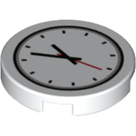 LEGO® los onderdeel Tegel Rond met Motief Wit 14769pb356