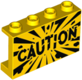 Plaatje in Gallery viewer laden, LEGO® los onderdeel Paneel met Motief Geel 14718pb049