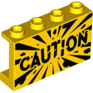 Plaatje in Gallery viewer laden, LEGO® los onderdeel Paneel met Motief Geel 14718pb049