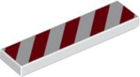 LEGO® los onderdeel Tegel met Motief in kleur Wit 2431pb745