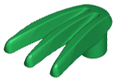 LEGO® los onderdeel Wapen in kleur Groen 10187
