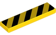 Plaatje in Gallery viewer laden, LEGO® los onderdeel Tegel met Motief in kleur Geel 2431pb725