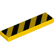 LEGO® los onderdeel Tegel met Motief in kleur Geel 2431pb725