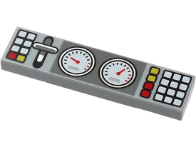 LEGO® Tegel met Motief Licht Blauwachtig Grijs 2431pb0666