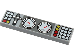 LEGO® Tegel met Motief Licht Blauwachtig Grijs 2431pb666