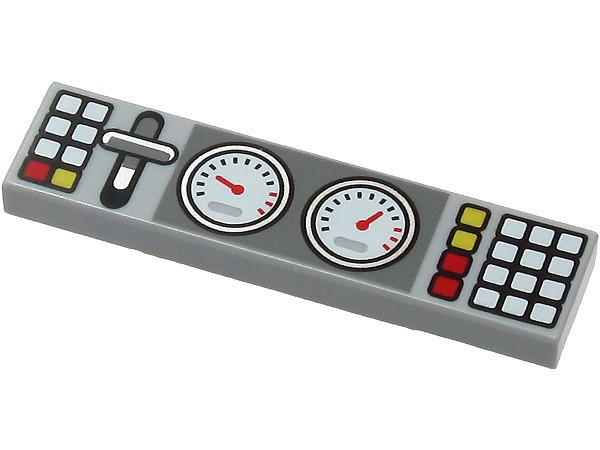 LEGO® Tegel met Motief Licht Blauwachtig Grijs 2431pb666