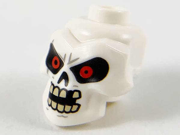 LEGO® los onderdeel Hoofd Aangepast in kleur Wit 43693pb06