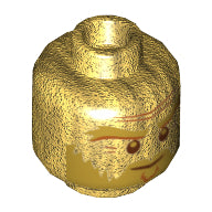 Plaatje in Gallery viewer laden, LEGO® los onderdeel Hoofd in kleur Parel Goud 3626cpb2759