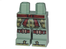 Plaatje in Gallery viewer laden, LEGO® los onderdeel Benen met Motief Zandgroen 970c00pb1171