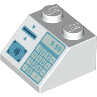 LEGO® los onderdeel Dakpan met Motief in kleur Wit 3039pb139