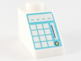 LEGO® los onderdeel Dakpan met Motief in kleur Wit 3040pb027