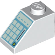 LEGO® los onderdeel Dakpan met Motief in kleur Wit 3040pb027