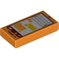 LEGO® los onderdeel Tegel met Motief Oranje 3069pb0864