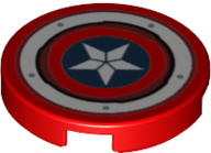 LEGO® los onderdeel Tegel Rond met Motief Rood 14769pb369
