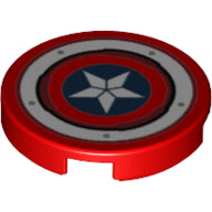 LEGO® los onderdeel Tegel Rond met Motief Rood 14769pb369