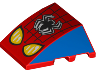 Plaatje in Gallery viewer laden, LEGO® los onderdeel Wig met Motief in kleur Rood 64225pb044