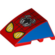 Plaatje in Gallery viewer laden, LEGO® los onderdeel Wig met Motief in kleur Rood 64225pb044