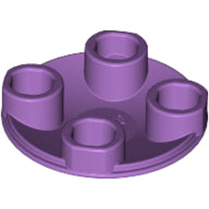 LEGO® los onderdeel Plaat Rond in kleur Medium Lavendel 2654