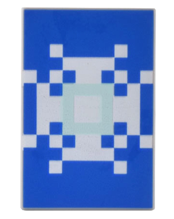LEGO® Tegel met Motief Licht Blauwachtig Grijs 26603pb275