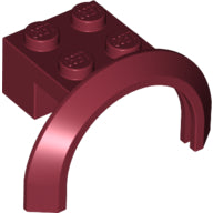 LEGO® los onderdeel Spatbord in kleur Donkerrood 50745