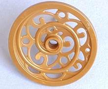 Plaatje in Gallery viewer laden, LEGO® los onderdeel Wiel in kleur Parel Goud 15744