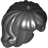 Plaatje in Gallery viewer laden, LEGO® los onderdeel Haar in kleur Zwart 18842
