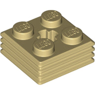 LEGO® los onderdeel Steen Aangepast in kleur Geelbruin 71752