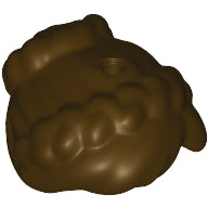 LEGO® los onderdeel Haar in kleur Donker Bruin 92260