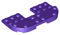 LEGO® los onderdeel Plaat Rond in kleur Donkerpaars 73832
