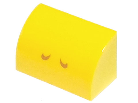 LEGO® onderdeel Dakpan Gebogen met Motief Geel 37352pb015