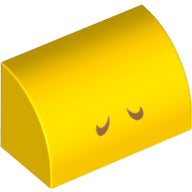 LEGO® onderdeel Dakpan Gebogen met Motief Geel 37352pb015