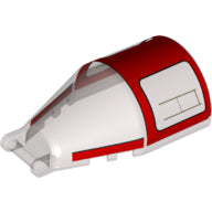 LEGO® Voorruit met Motief Doorzichtig Zwart 92279pb013