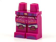Plaatje in Gallery viewer laden, LEGO® los onderdeel Benen met Motief Magenta 970c00pb1179
