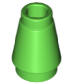 Plaatje in Gallery viewer laden, LEGO® los onderdeel Kegel in kleur Fel Groen 4589b
