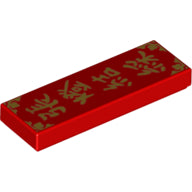 LEGO® los onderdeel Tegel met Motief Rood 63864pb132