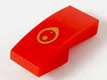 Plaatje in Gallery viewer laden, LEGO® onderdeel Dakpan Gebogen met Motief Rood 11477pb105