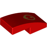 LEGO® onderdeel Dakpan Gebogen met Motief Rood 11477pb105