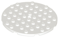 LEGO® los onderdeel Plaat Rond in kleur Wit 74611