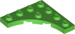 LEGO® los onderdeel Plaat Aangepast in kleur Fel Groen 35044