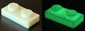 LEGO® los onderdeel Plaat Algemeen Gloed In Donker Wit 3023