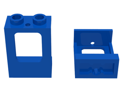 LEGO® los onderdeel Raamkozijn in kleur Blauw 60032