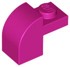 LEGO® los onderdeel Dakpan Gebogen in kleur Magenta 6091