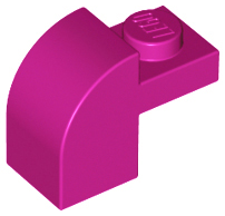 LEGO® los onderdeel Dakpan Gebogen in kleur Magenta 6091