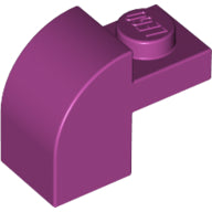LEGO® los onderdeel Dakpan Gebogen in kleur Magenta 6091