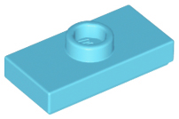 Plaatje in Gallery viewer laden, LEGO® los onderdeel Plaat Aangepast Medium Azuurblauw 15573