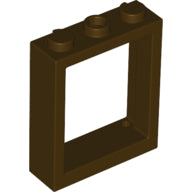 Plaatje in Gallery viewer laden, LEGO® los onderdeel Raamkozijn in kleur Donker Bruin 51239