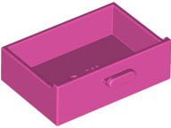 Plaatje in Gallery viewer laden, LEGO® los onderdeel Container in kleur Donker Roze 4536