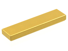 Plaatje in Gallery viewer laden, LEGO® los onderdeel Tegel Algemeen Metallic Gold 2431
